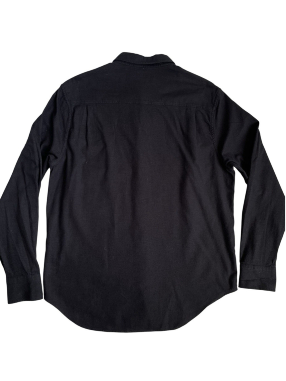 Cos Button Down Shirt Men Size EU Large Black Long Sleeve - Picture 3 of 11